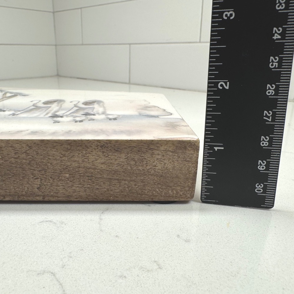 Nativity Scene Christmas Decor Wooden Religious Manger Decorative Art Block - Picture 7 of 7